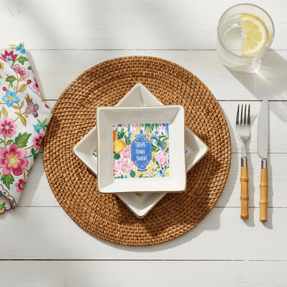 Mahjong Snack Table, Dessert, Appetizer Mahj Lover Hostess Tabletop Plates - Splash of Color Co.