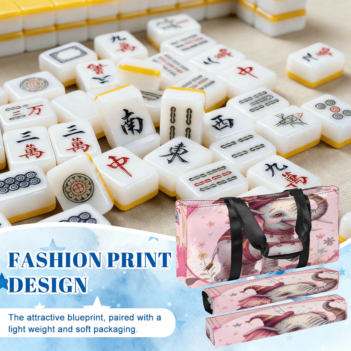 Tilley Tusk Magical Tile And Rack Bundle Mahjong Bag Set - Splash of Color Co.