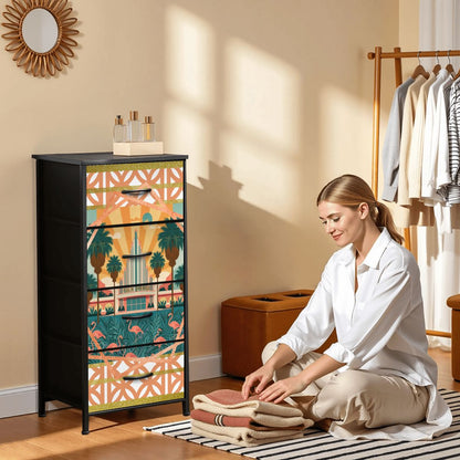 Art Deco Palm Springs California 4 - Drawer Dresser - Splash of Color Co.