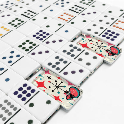 The Cat's Meow Modcentric Double 12 Mexican Train Dominoes Set - Splash Of Mahj And Color Co.
