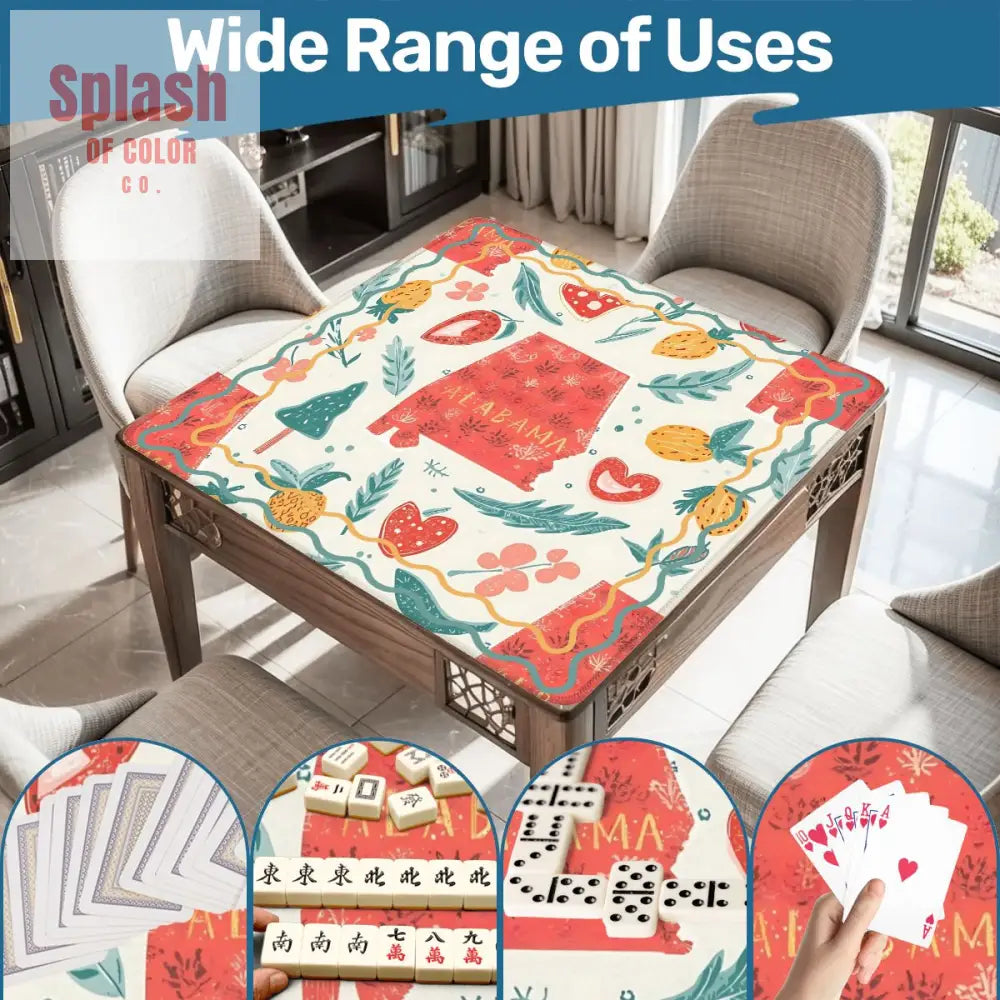 Alabama Proud Whimsical Folk Art Mahjong Mat - Daily Accessories
