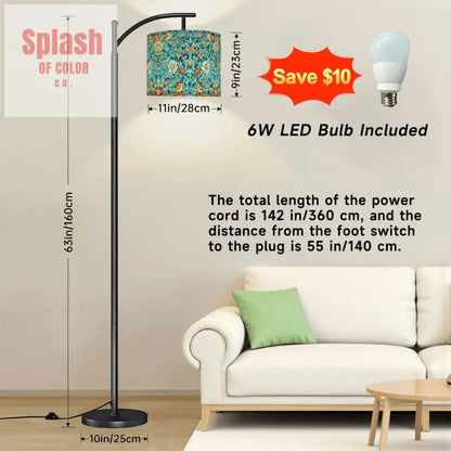 Arc Floor Lamp (Made in USA) - One Size - Floor Lamps