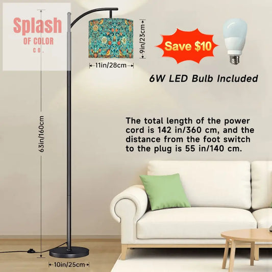 Arc Floor Lamp (Made in USA) - One Size - Floor Lamps