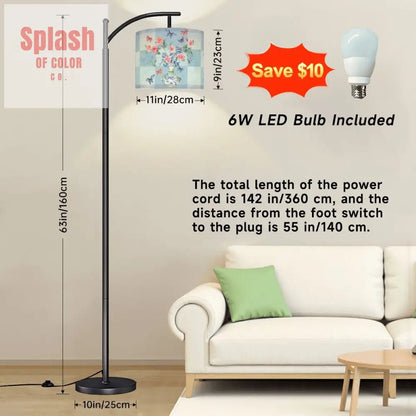 Arc Floor Lamp (Made in USA) - One Size - Floor Lamps