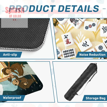 Art Deco Mahjong Mat With Whimsical Playful Couples - Daily Accessories