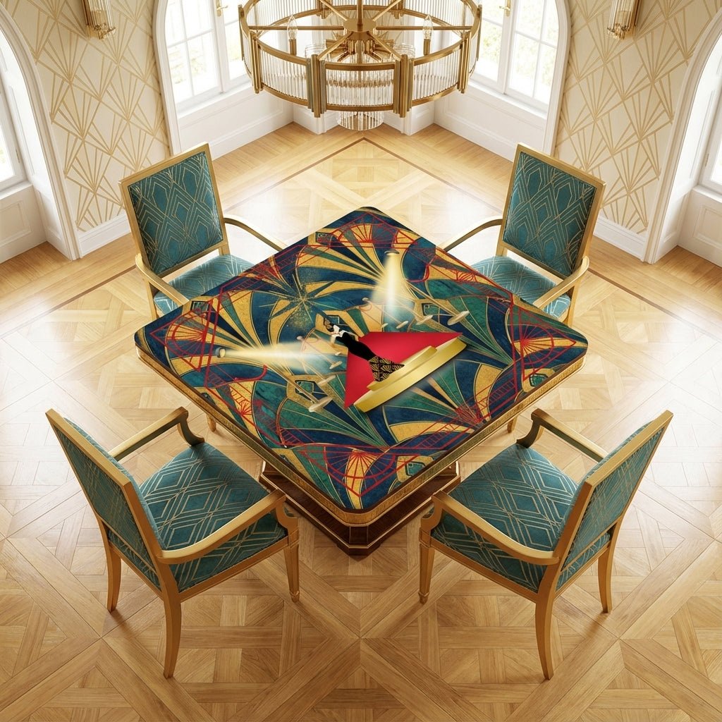 Art Deco Hollywood Regency Mahjong Mat - Splash of Color Co.