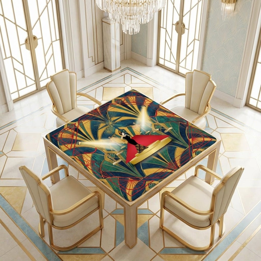 Art Deco Hollywood Regency Mahjong Mat - Splash of Color Co.
