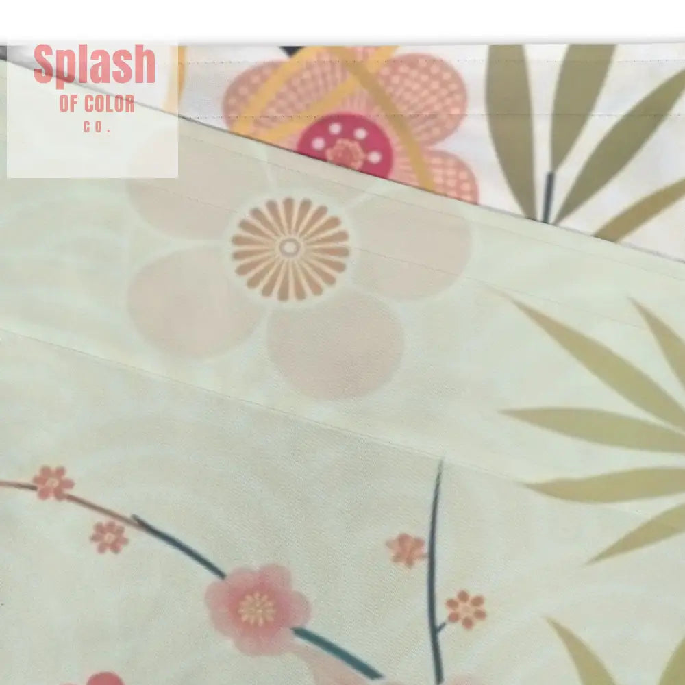 Asian Cherry Blossom Zen Garden Kitchen Valance - One Size - Curtains