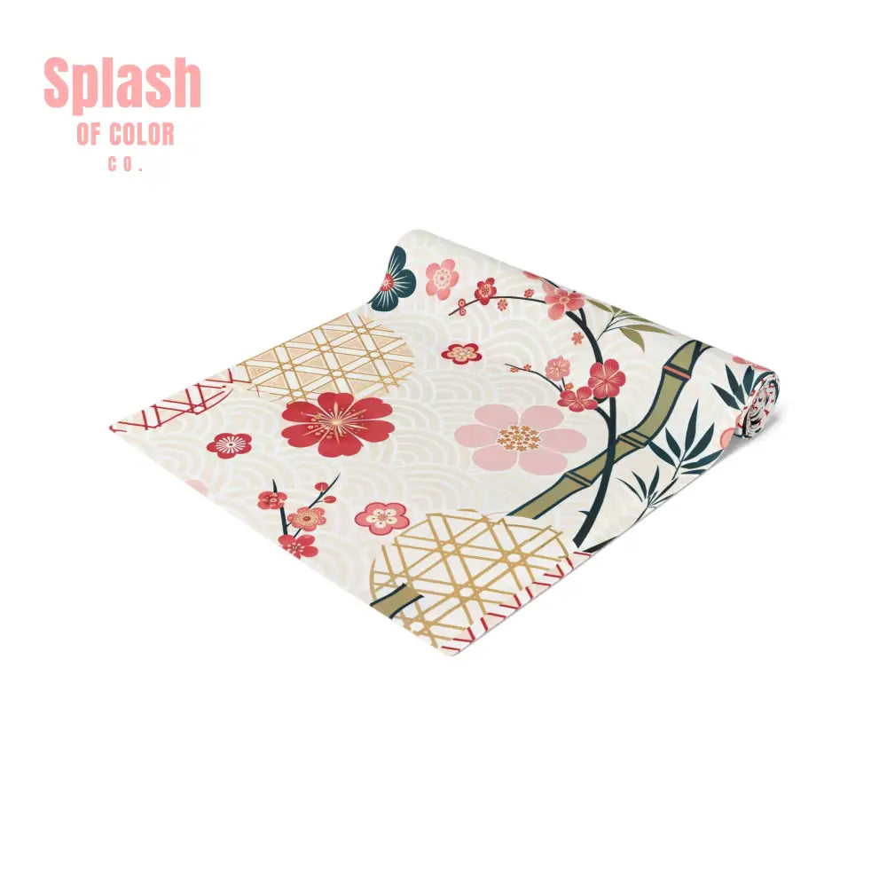 Asian Inspired Mahjong Elegant Floral Table Runner for Dining Perfect Gatherings Mahj Parties Weddings Table Decor Home