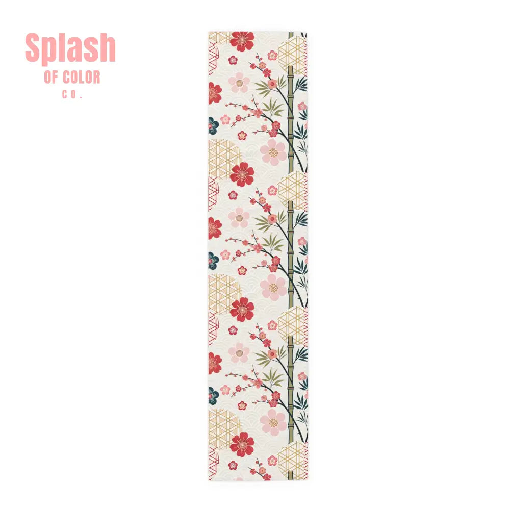 Asian Inspired Mahjong Elegant Floral Table Runner for Dining Perfect Gatherings Mahj Parties Weddings Table Decor Home