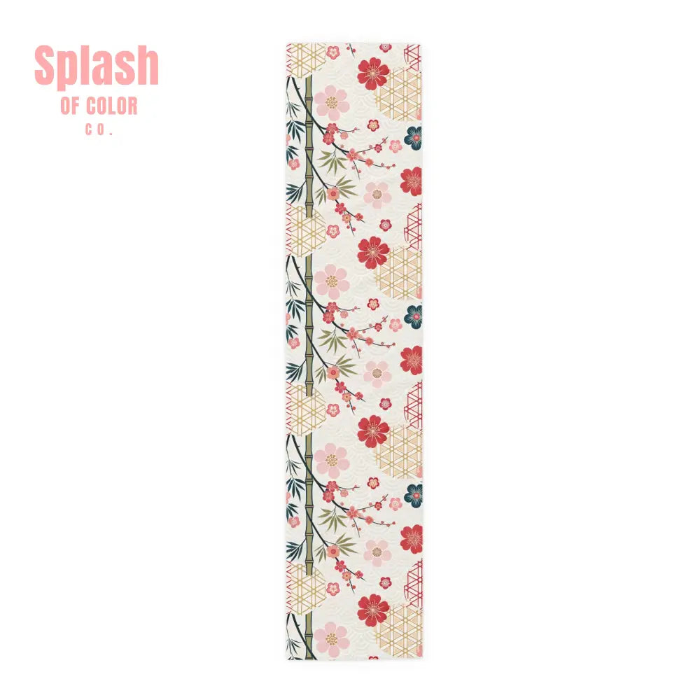 Asian Inspired Mahjong Elegant Floral Table Runner for Dining Perfect Gatherings Mahj Parties Weddings Holidays