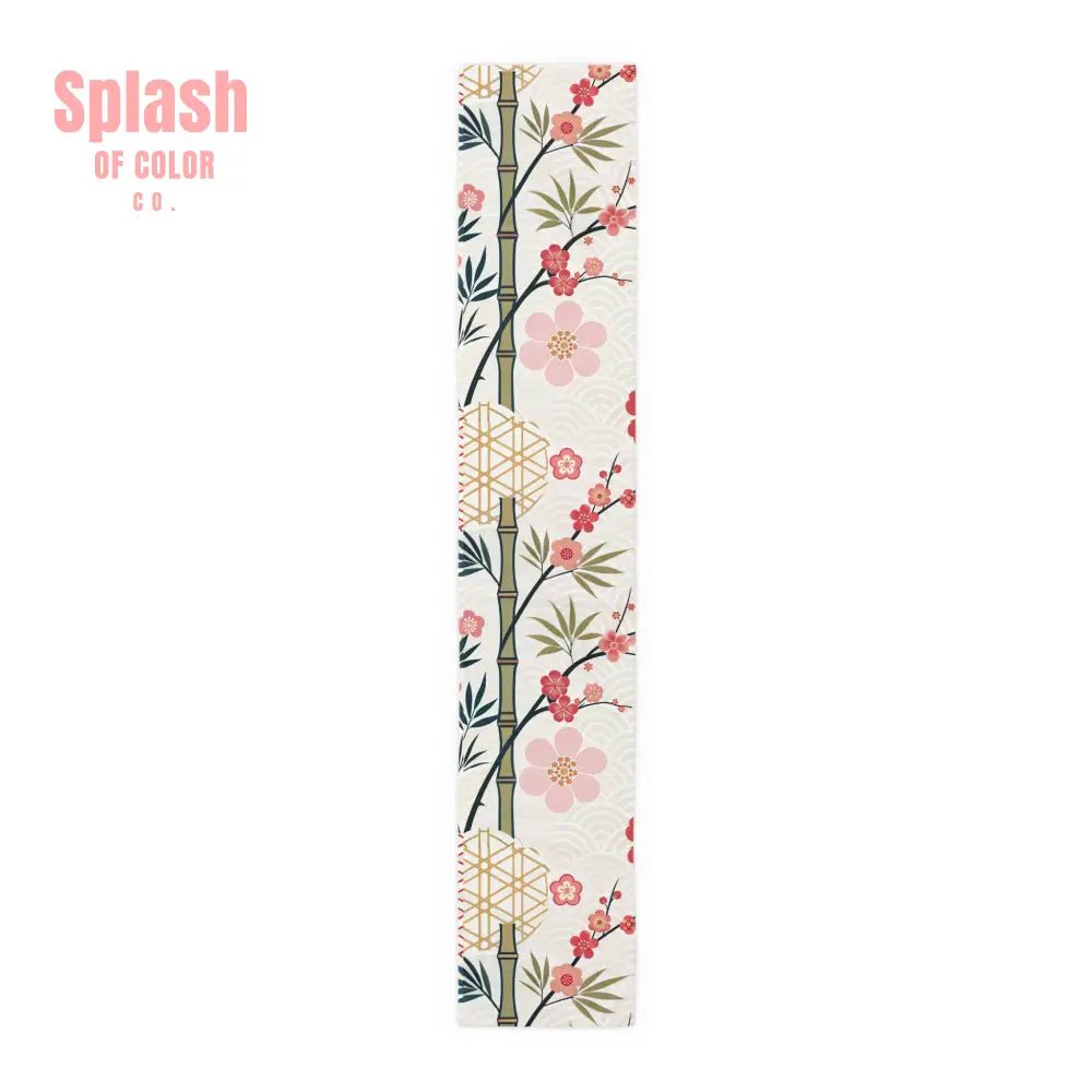 Asian Inspired Mahjong Elegant Floral Table Runner for Dining, Perfect Gatherings, Mahj Parties Weddings Table Decor - Splash of Color co.