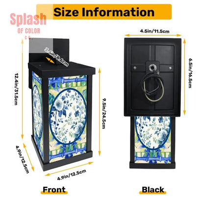 Asian Zen Garden Floral Chinoiserie Garden Patio Wall Light Sconce - One Size - Wall Lighting