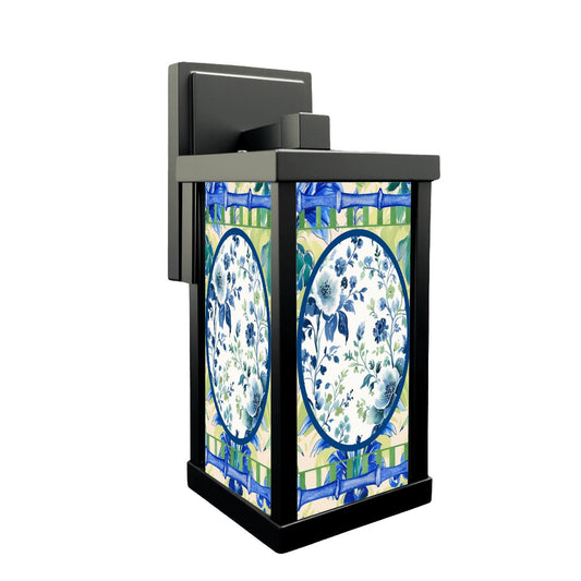 Asian Zen Garden Floral Chinoiserie Garden Patio Wall Light Sconce - One Size - Wall Lighting