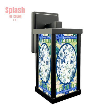 Asian Zen Garden Floral Chinoiserie Garden Patio Wall Light Sconce - One Size - Wall Lighting