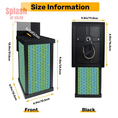 Asian Zen Green Blue Bamboo Designed Garden Patio Wall Light Sconce - One Size - Wall Lighting