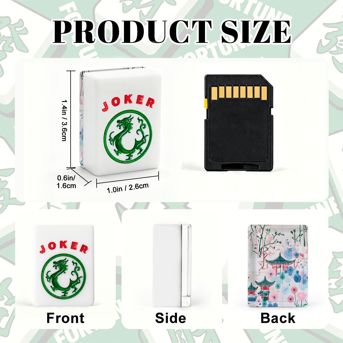 Asian Pagoda American Mahjong Tiles And Carry Case