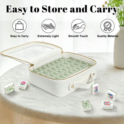Bamboo In Bloom Chinoiserie Mahjong Tiles And Carry Case American Mahjong Tiles