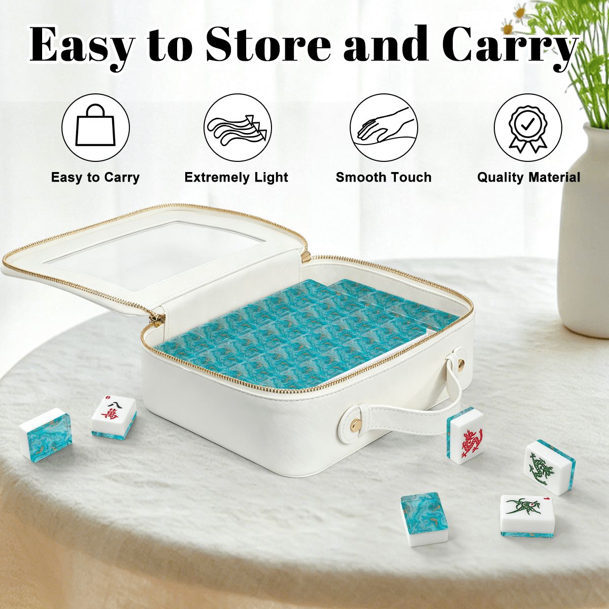 Aruba Oceanic American Mahjong Tiles And Carry Case - Splash Of Mahj And Color Co.