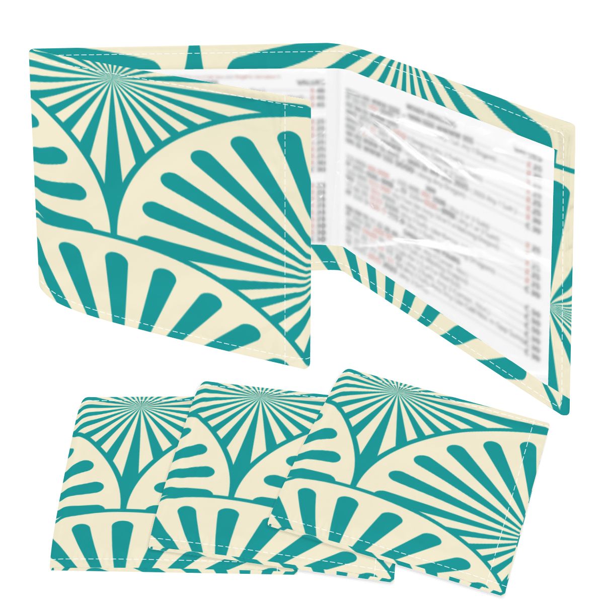4 Mahjong Card Holder with Line Finder Designed With Art Deco Design - Splash of Color Co.
