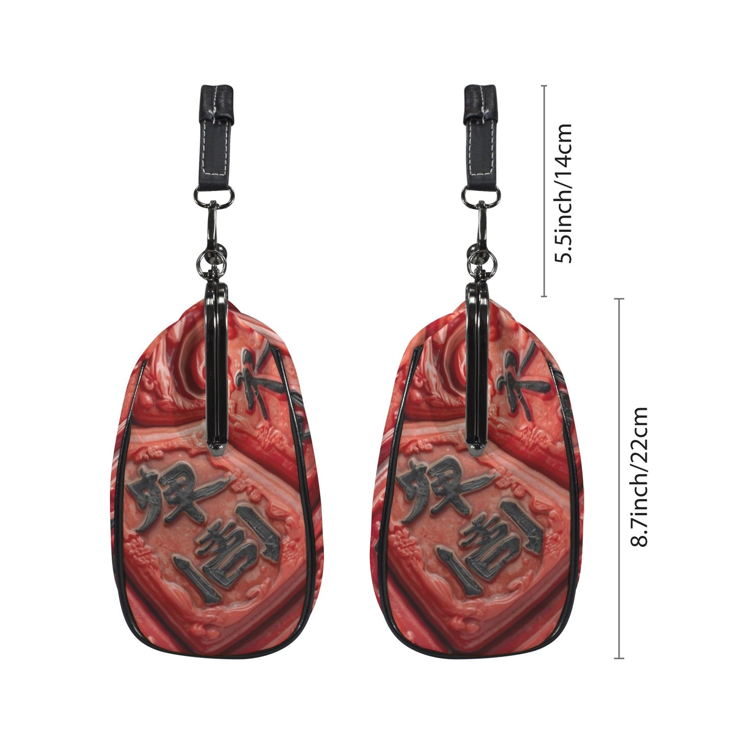 Vintage Mahjong Tiles Trendy Stylish Kisslock Crossbody Shoulder Bag - Splash of Color Co.