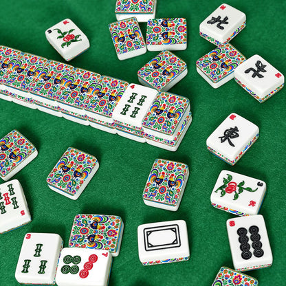 Wycinanki Polish Folk Art, Rooster American Mahjong Tiles And Carry Bag Case - Splash of Color Co.
