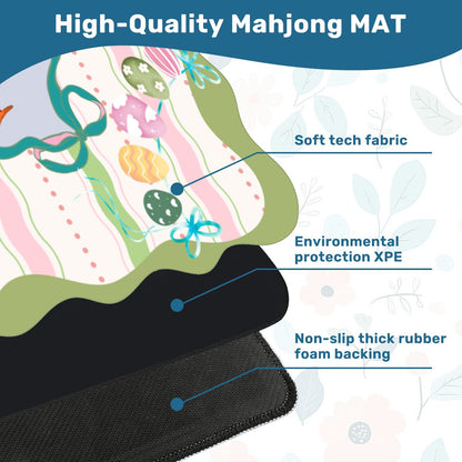 Spring Easter Chic Scalloped Mahjong Mat - Splash of Color Co.