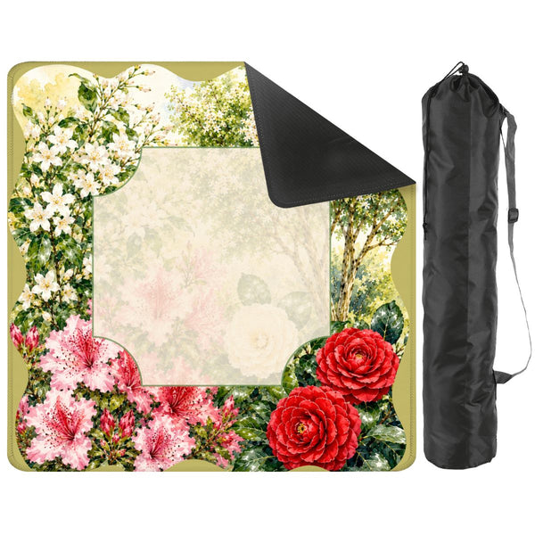 Southern Garden Mahj Mahjong Mat, Cameillias, Azaleas, Jasmine, Crepe Myrtle