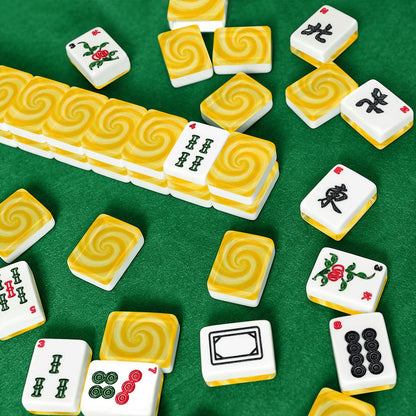 Let The Sunshine In Yellow American Mahjong Tiles And Carry Case - Splash Of Mahj And Color Co.