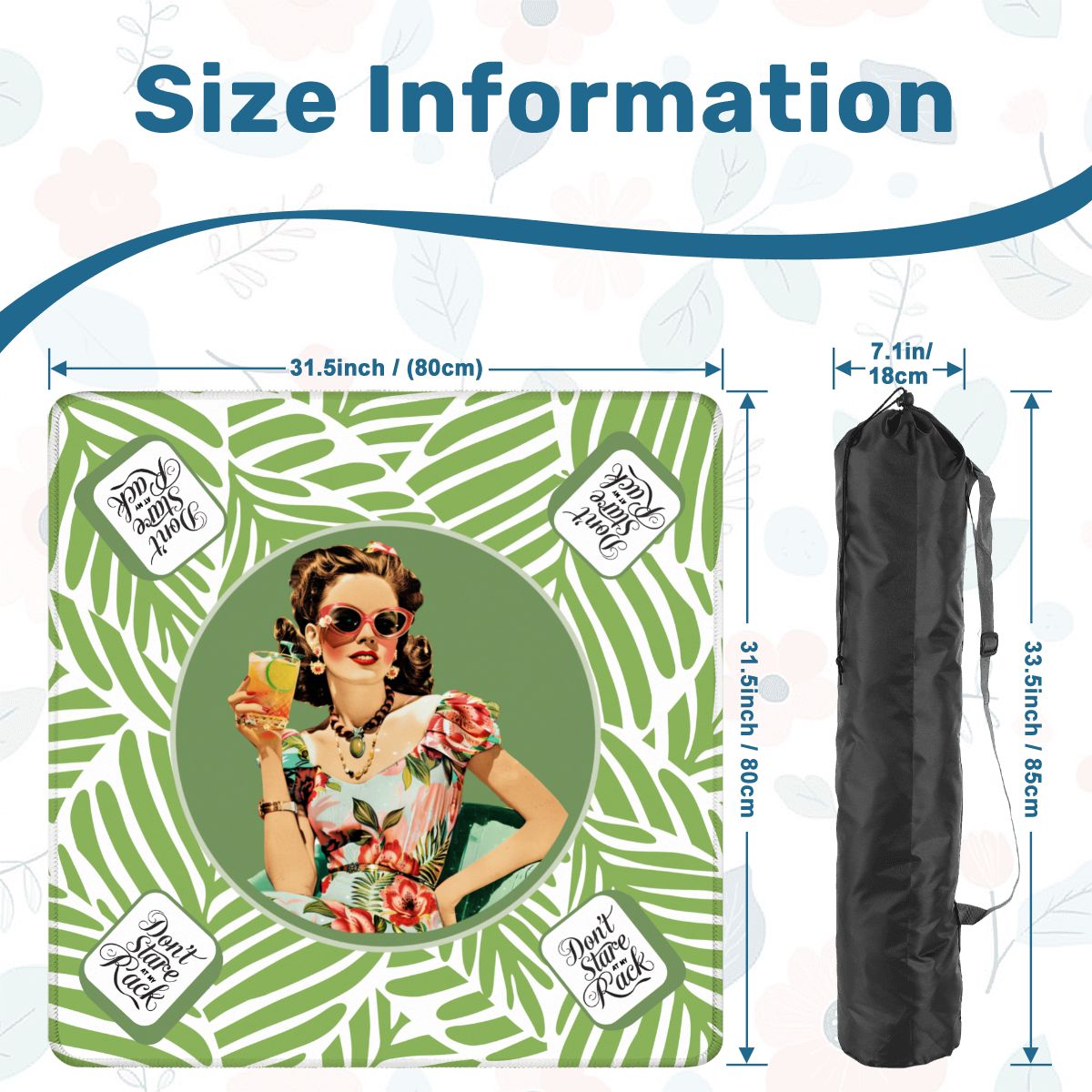 Funny Mahjong Mat, Don't Stare At My Rack - Splash of Color Co.