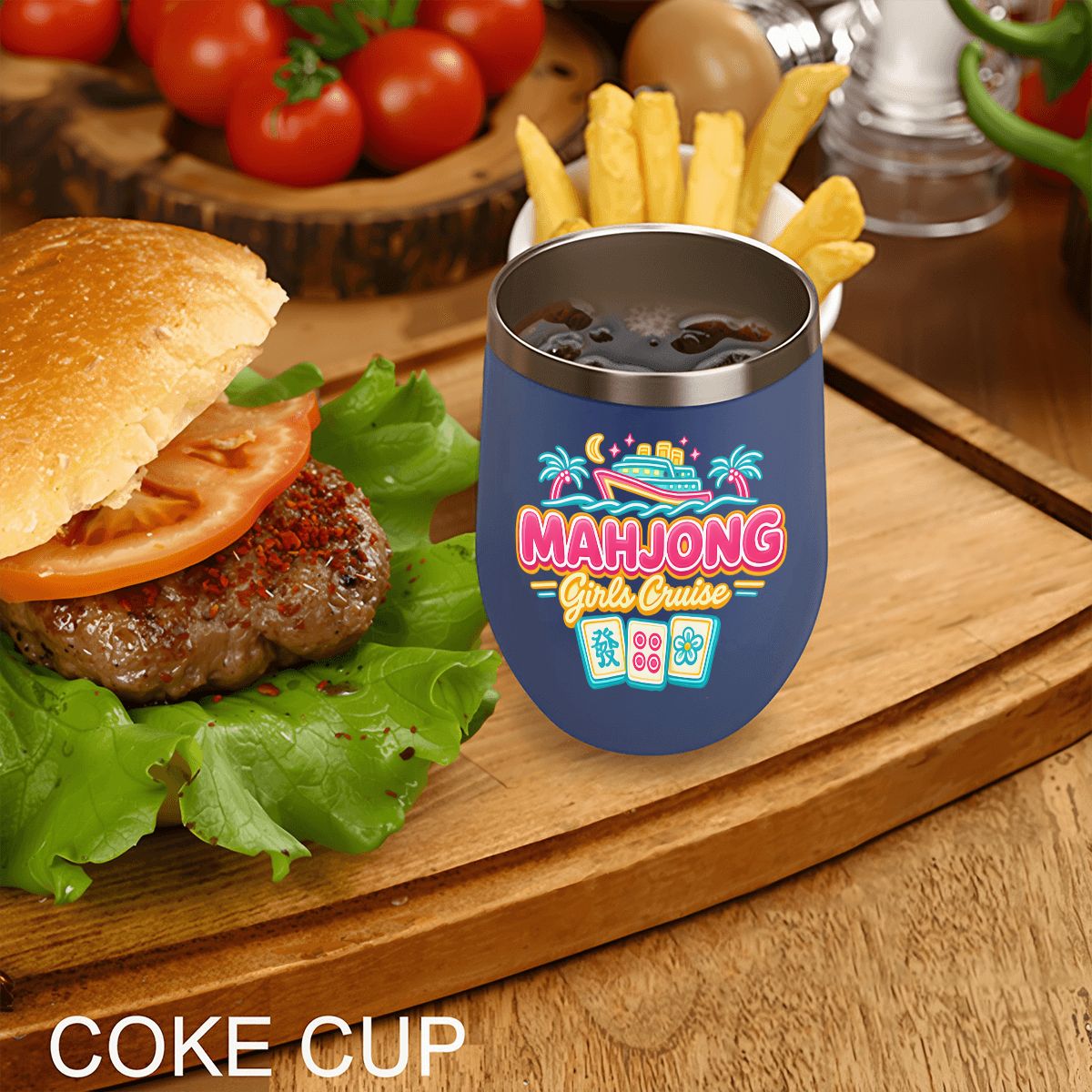 Mahjong Girls Cruise Egg - Shaped Tumbler - Splash of Color Co.