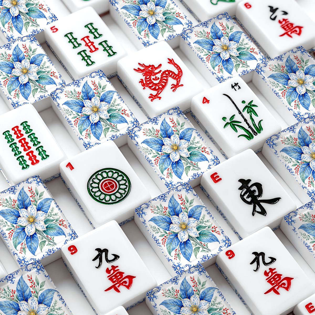 Tobacco Leaf American Mahjong Tiles And Carry Bag Set - Splash of Color Co.