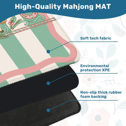 Wild West Wonderland Mahjong Preppy Striped Mahj Christmas Mat