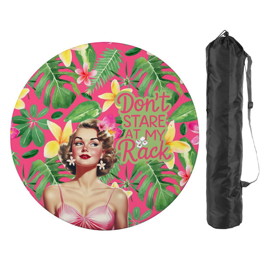 Funny Tropical Don't Stare At My Rack Round Mahjong Mat