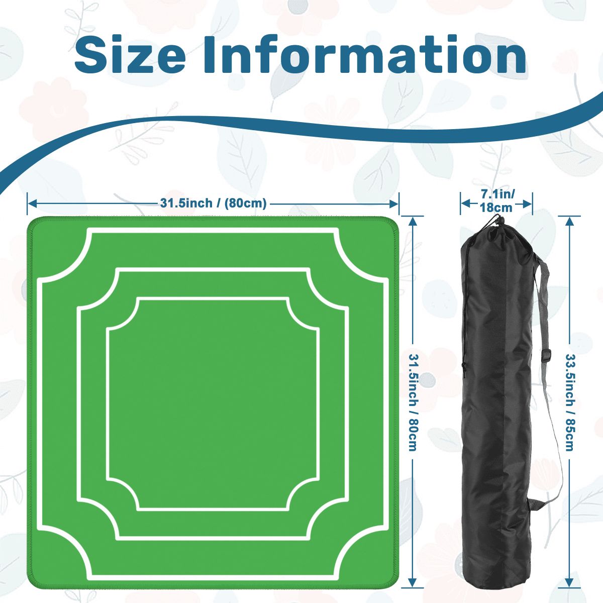 Plain And Simple Green Minimalist Mahjong Mat - Splash of Color Co.