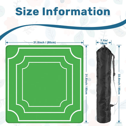 Plain And Simple Green Minimalist Mahjong Mat - Splash of Color Co.