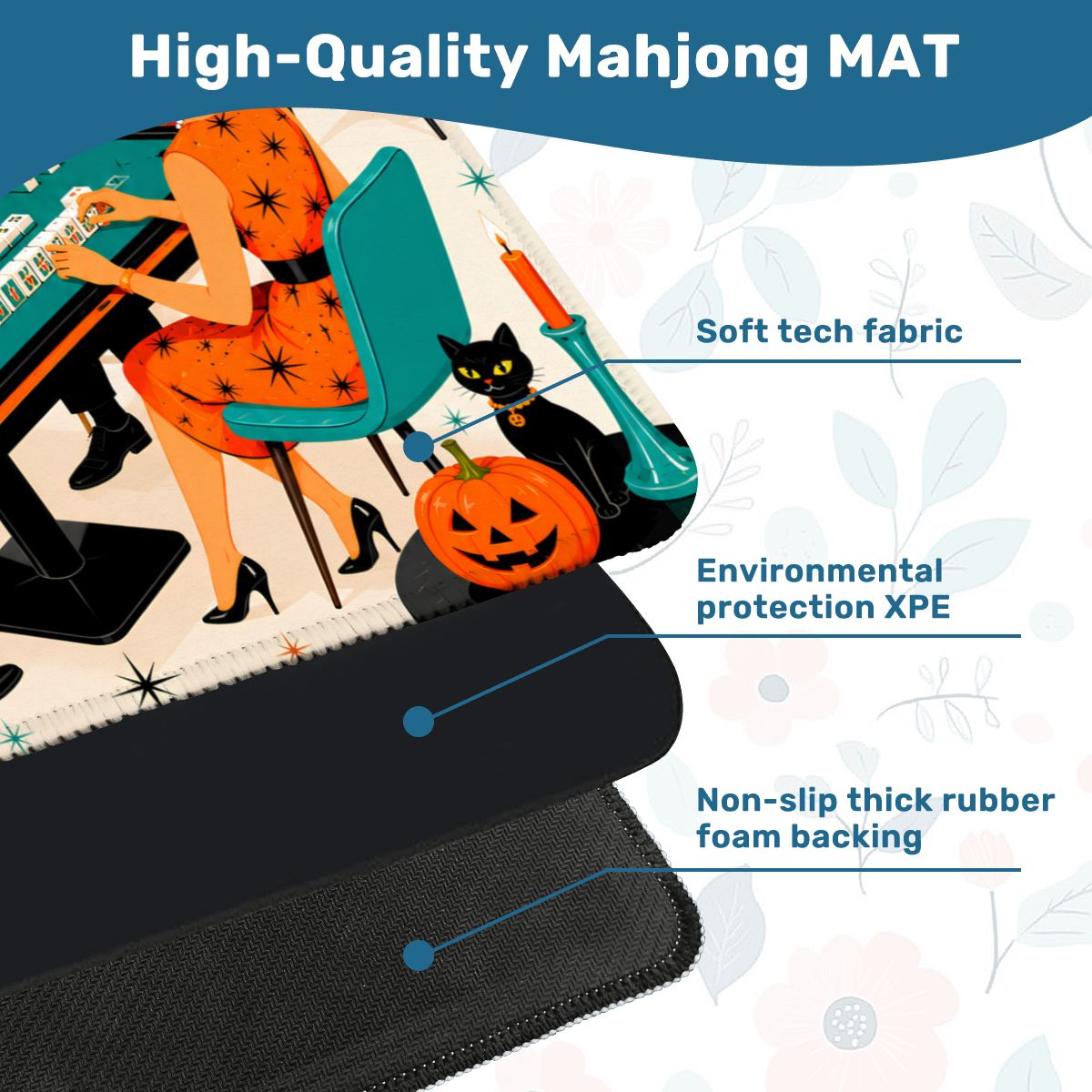 The Mod Mash Halloween Mahjong Mat