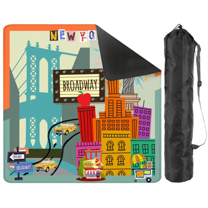 New York City Mahjong On Broadway Mini Mahjong Mat (Ship Rolled up) - Splash of Color Co.