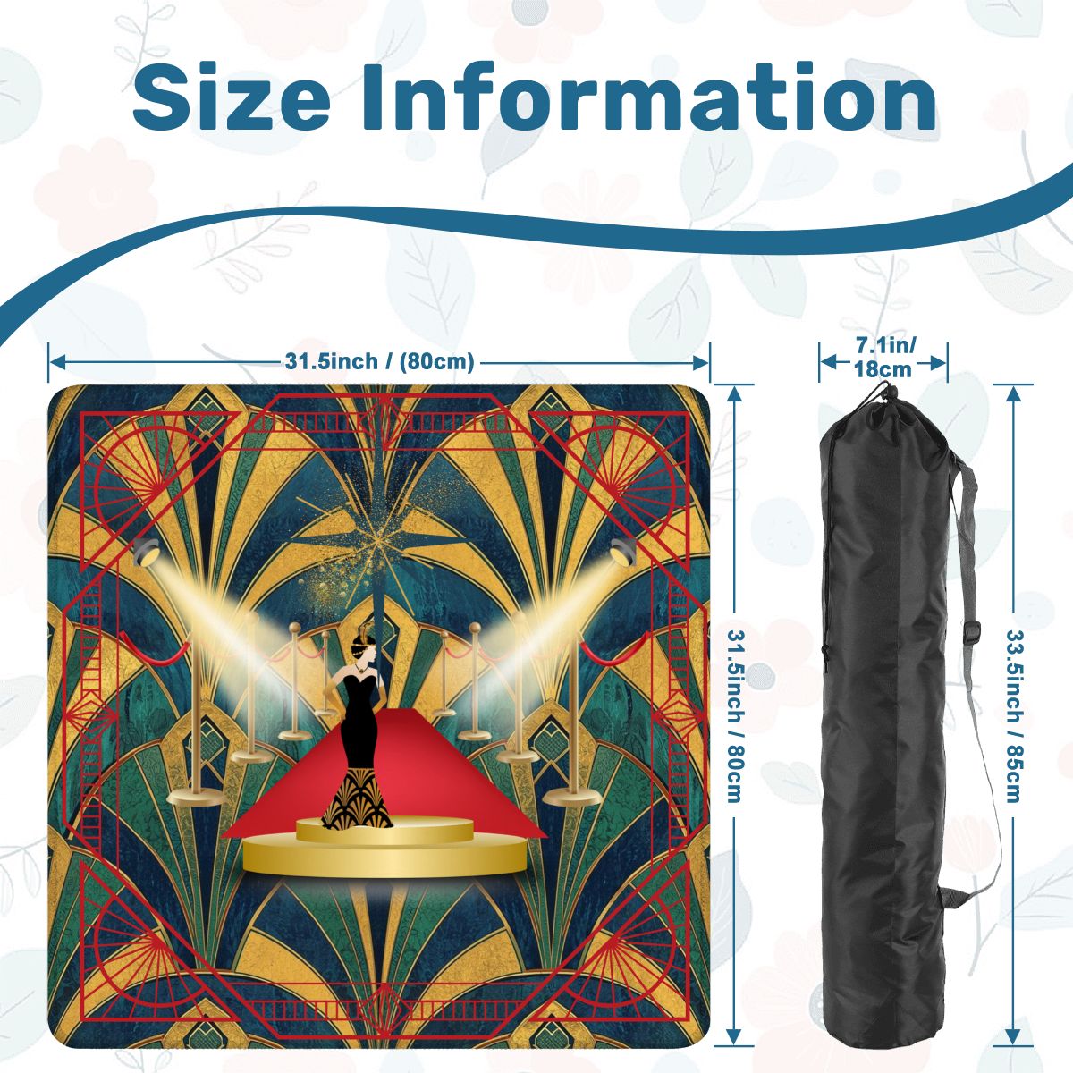 Art Deco Hollywood Regency Mahjong Mat - Splash of Color Co.