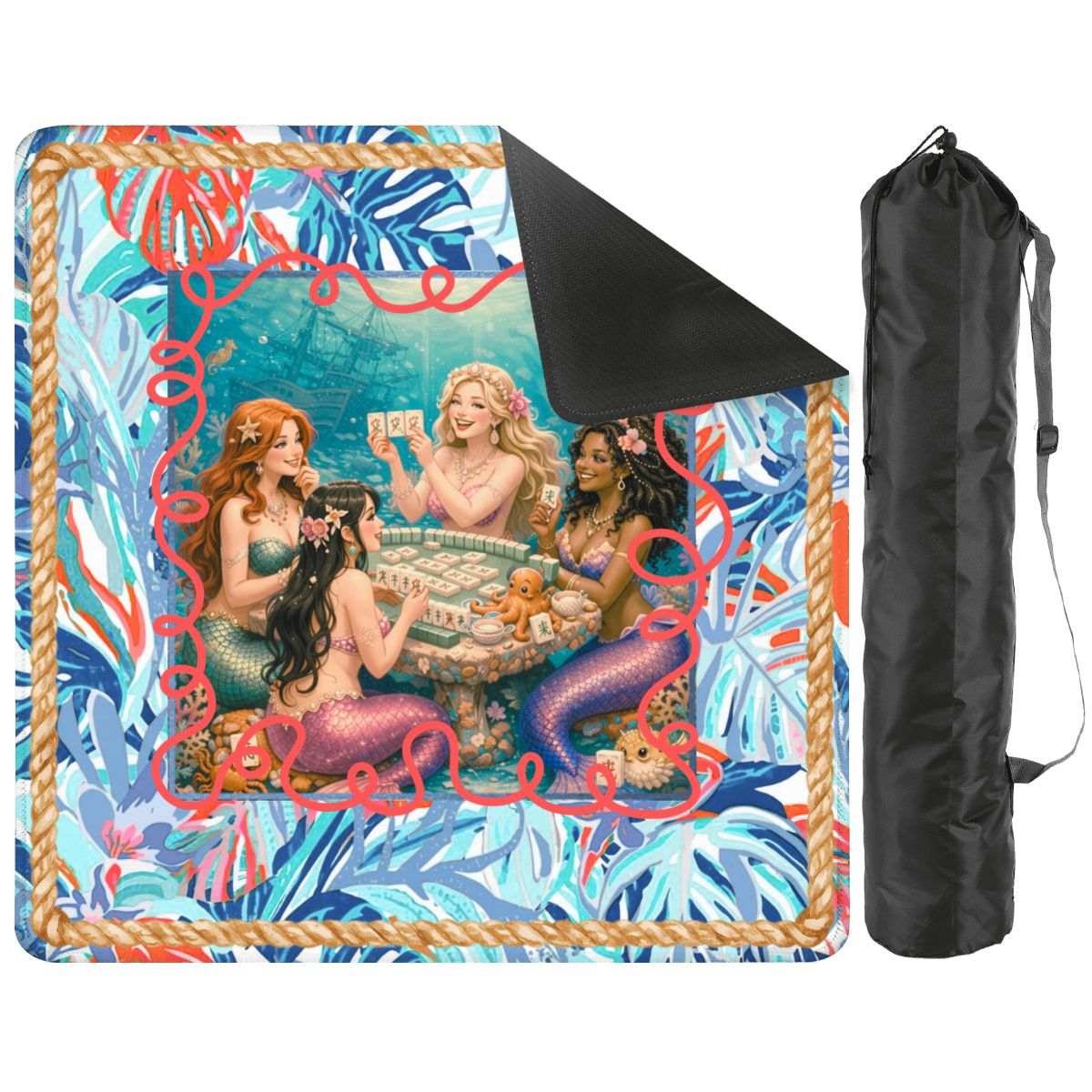Mahjong Mermaids Mat - Splash of Color Co.