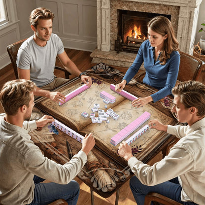 Dark Academia Mahjong Mat, Poe Edition 2 - Splash of Color Co.