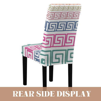 Mahjong Dragon Greek Key Designed Chair Covers Custom Chair Cover - Splash of Color Co.