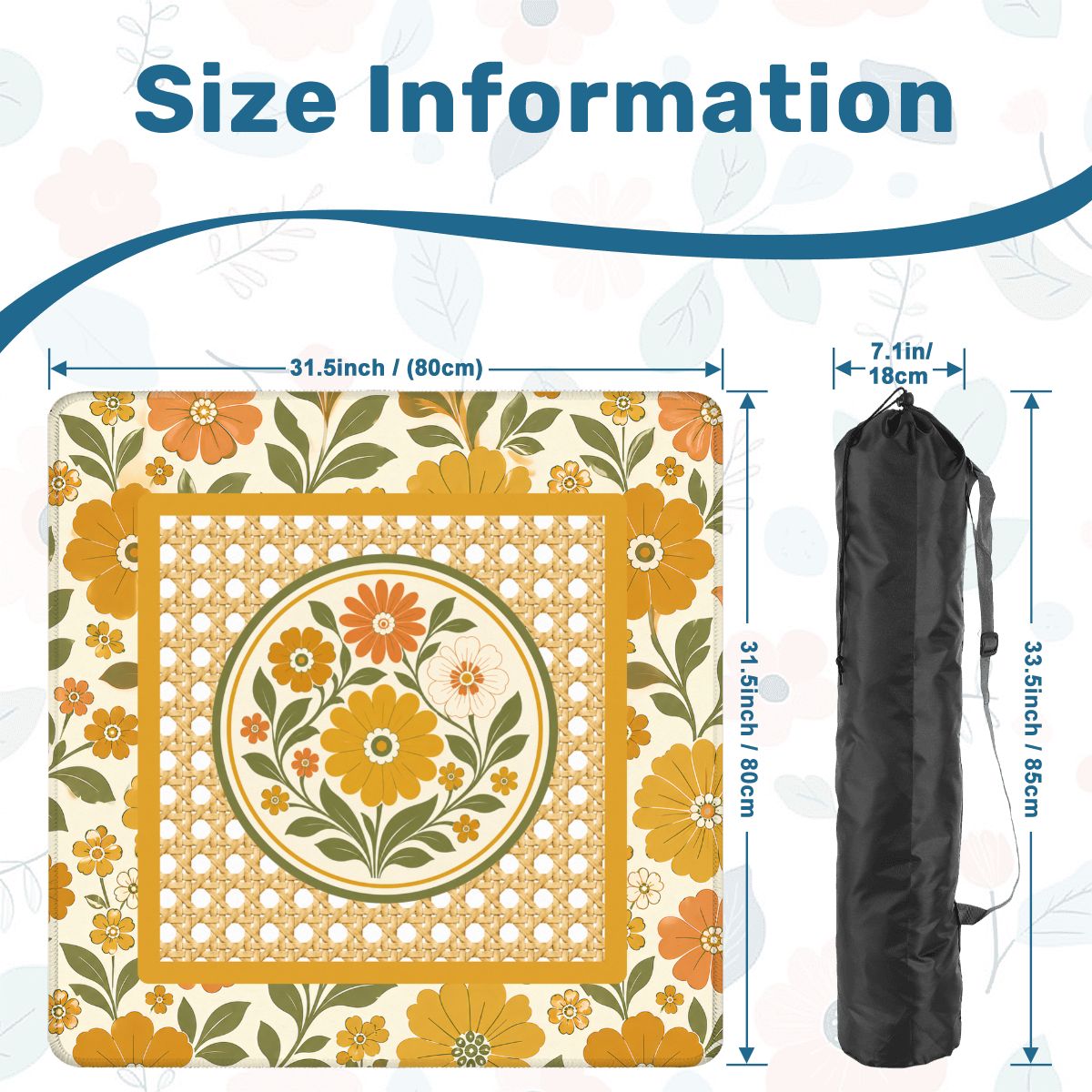 Cane You Dig It Woven Garden Mahjong Mat