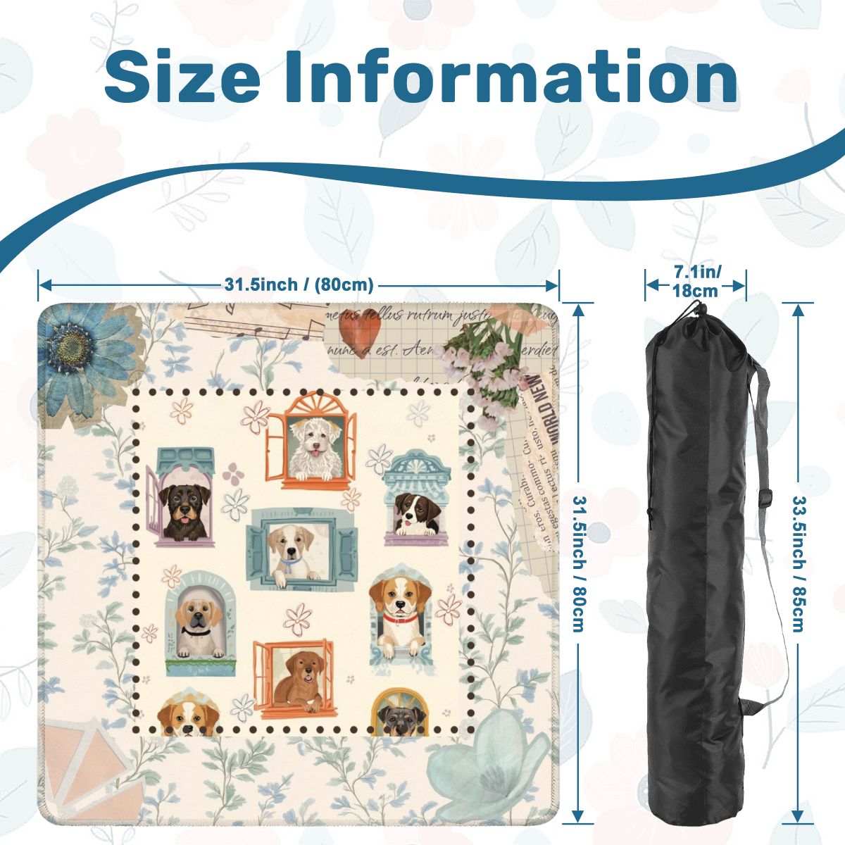 How Much Is That Doggie In The Window Whimsical Dog Mahjong Mat - Splash of Color Co.