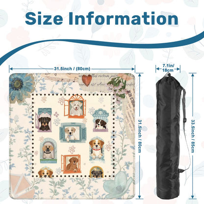 How Much Is That Doggie In The Window Whimsical Dog Mahjong Mat - Splash of Color Co.