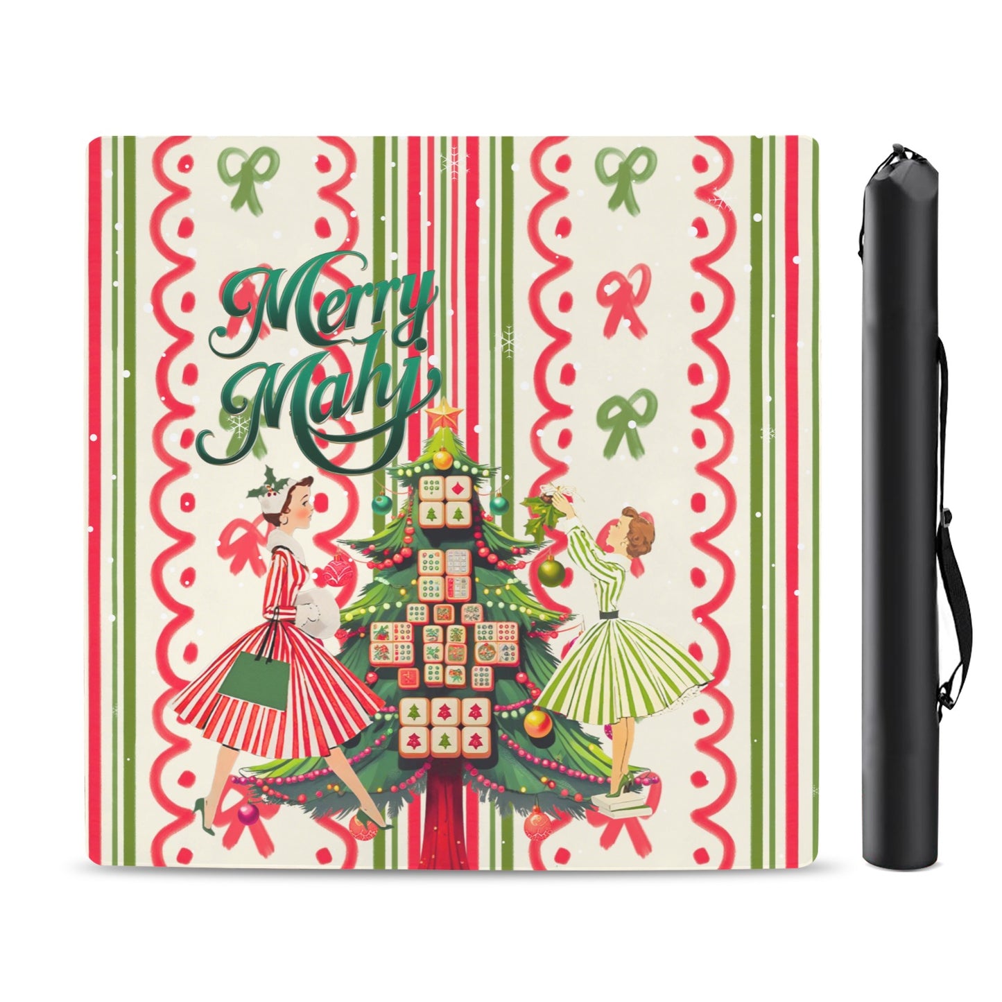 Merry Mahj Christmas Mahjong Mat 33x33