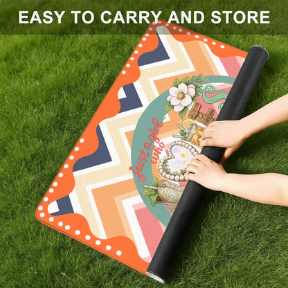 Just A Girl Who Likes Southern Charm And Mahjong Mini Travel Mahjong Mat (Ship Rolled up)