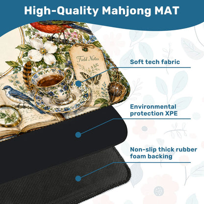 Vintage Birdwatcher's Society Mahjong Mat