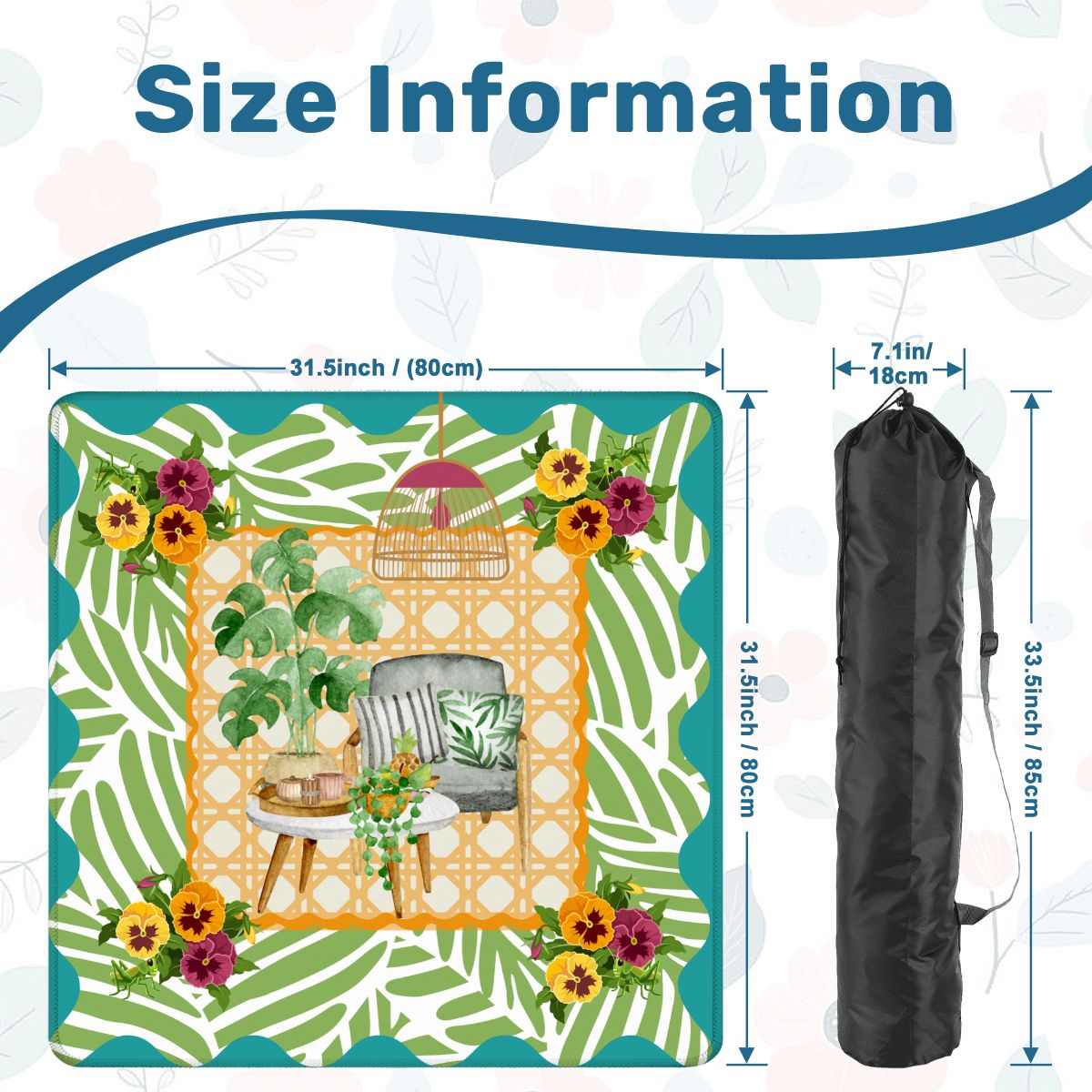 Houseplants And Critters Mahjong Mat - Splash of Color Co.
