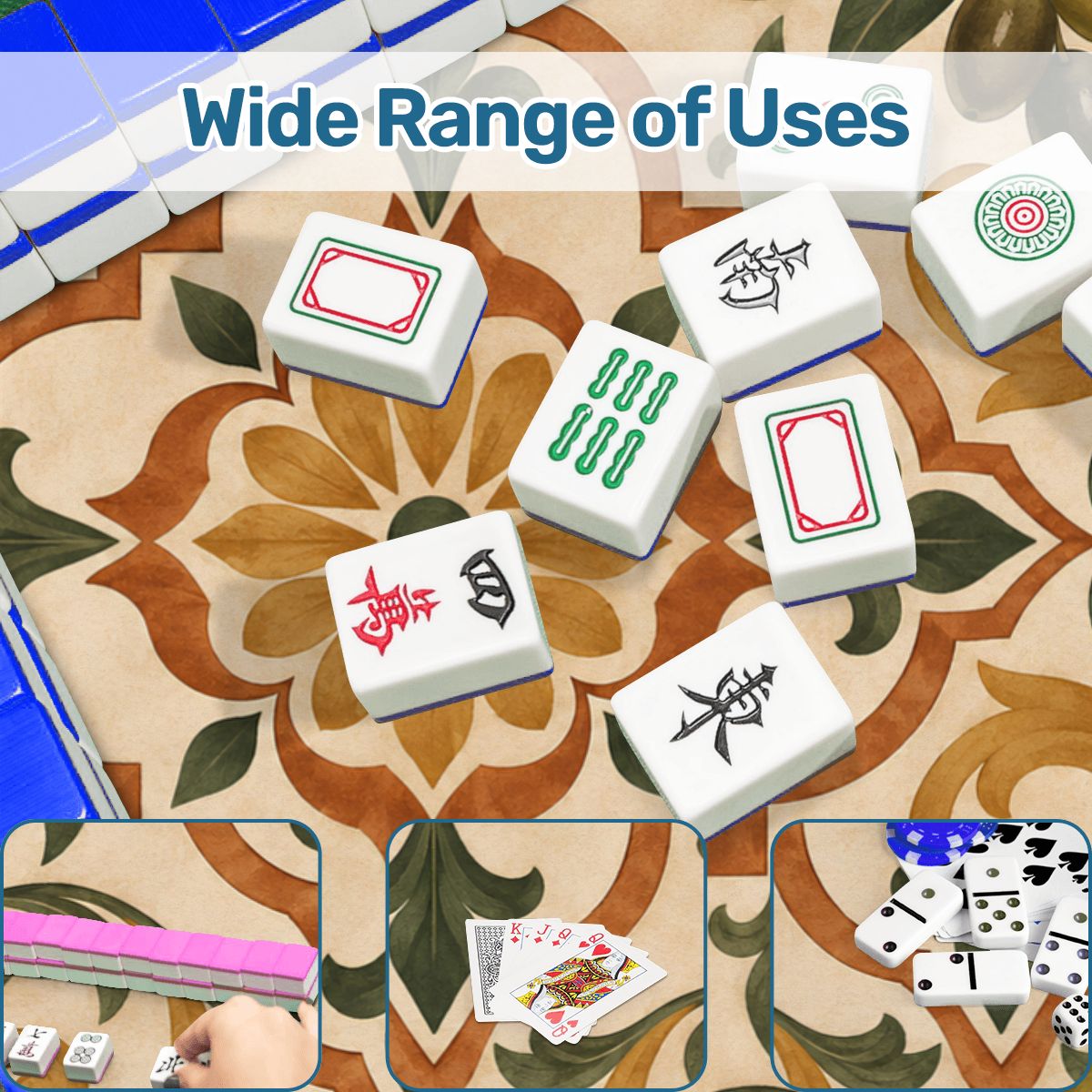 Old World Tuscan Mediterranean Charm Mahjong Mat - Splash Of Mahj And Color Co.